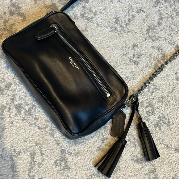 COACH Black Leather Crossbody Bag - Picture 4 of 13